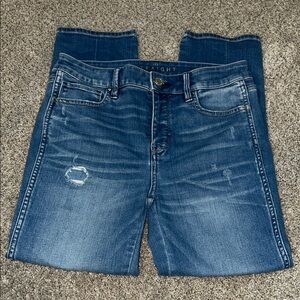 White House Black Market High Rise Crop Denim